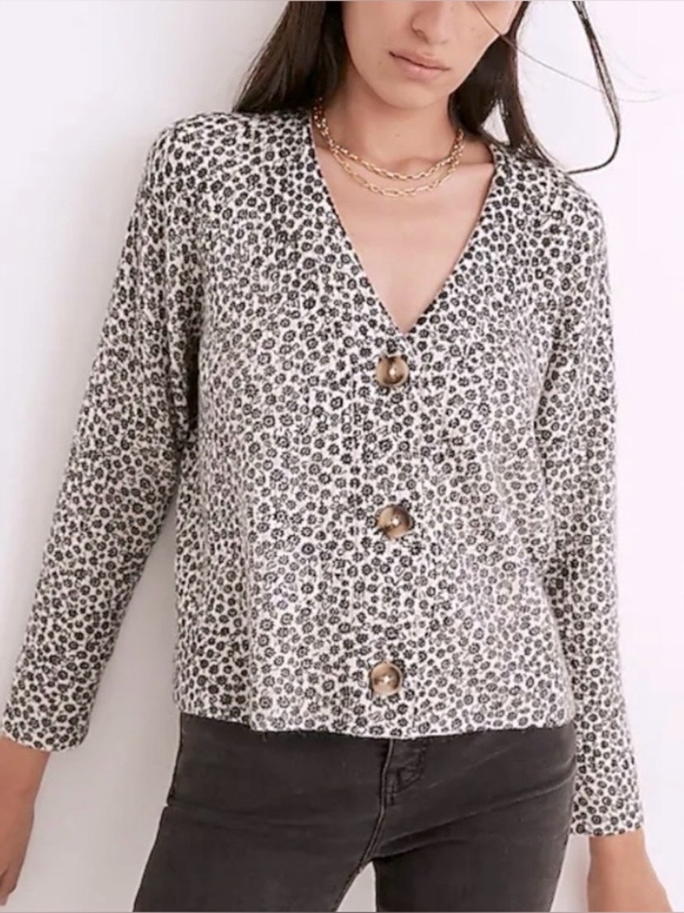 Madewell Ditzy Daisy Alpaca Blend Sweater Large